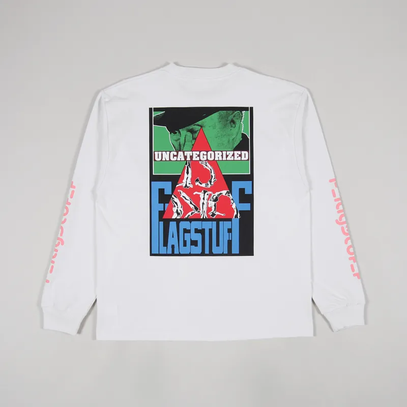 Flagstuff Donuts Long Sleeve T Shirt White