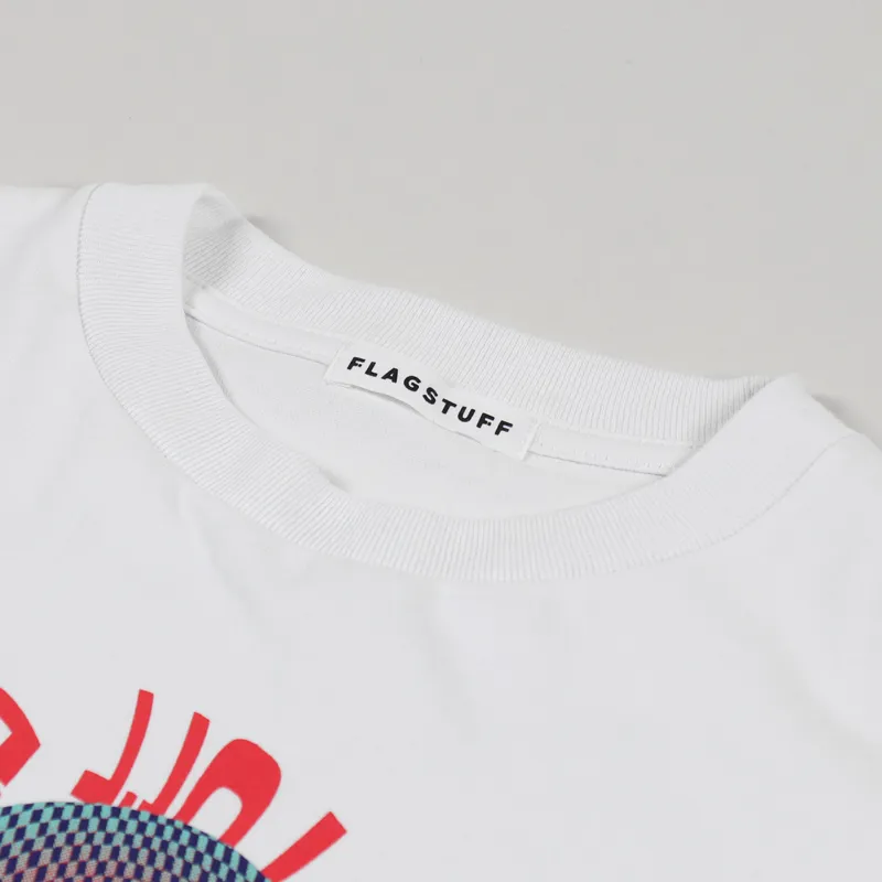 Flagstuff Donuts Long Sleeve T Shirt White-8