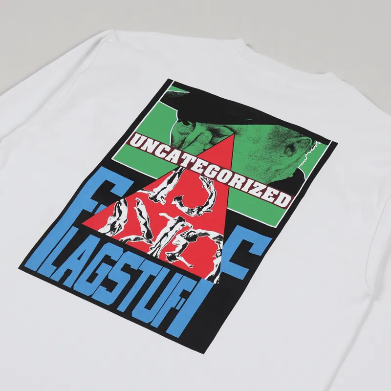 Flagstuff Donuts Long Sleeve T Shirt White-2