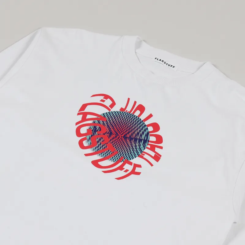 Flagstuff Donuts Long Sleeve T Shirt White-3