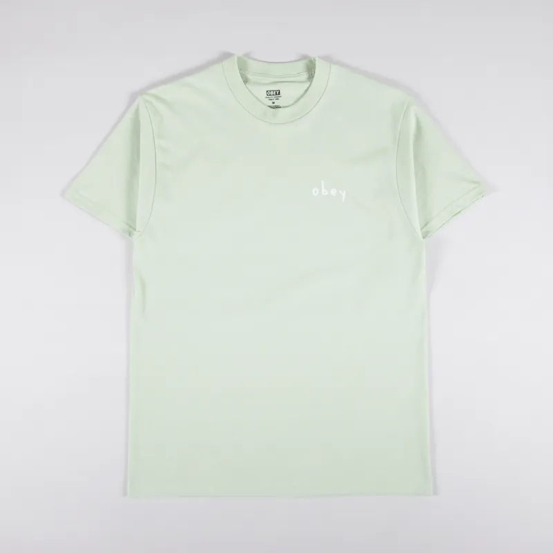 Obey Doodle Flower T Shirt Cucumber-1