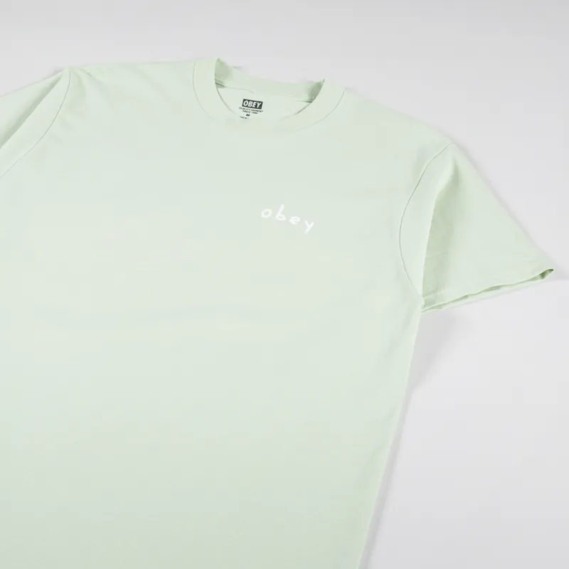 Obey Doodle Flower T Shirt Cucumber-3