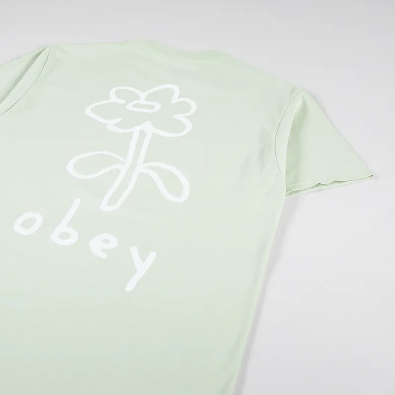Obey Doodle Flower T Shirt Cucumber-2