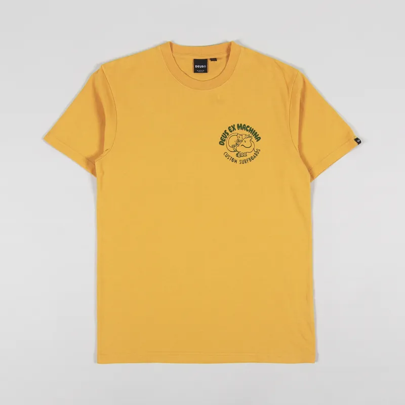 Deus Ex Machina Doolittle T Shirt Golden Yellow-1