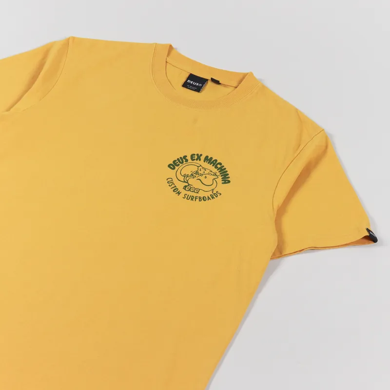 Deus Ex Machina Doolittle T Shirt Golden Yellow-3