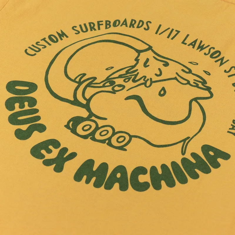 Deus Ex Machina Doolittle T Shirt Golden Yellow-4