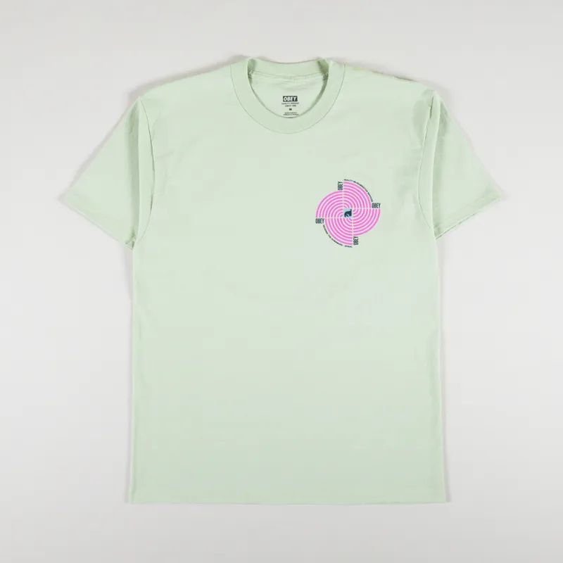 Obey Downward Spiral T Shirt Cucumber-1