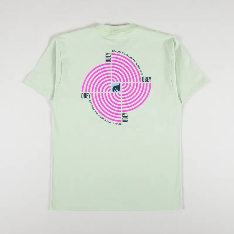 Obey Downward Spiral T Shirt Cucumber