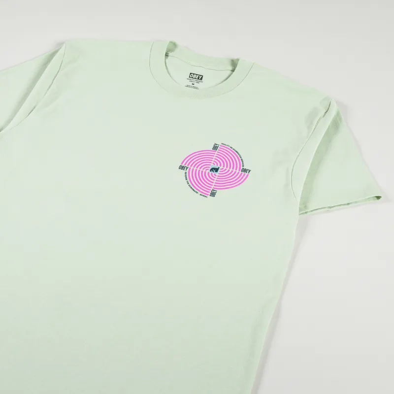 Obey Downward Spiral T Shirt Cucumber-3