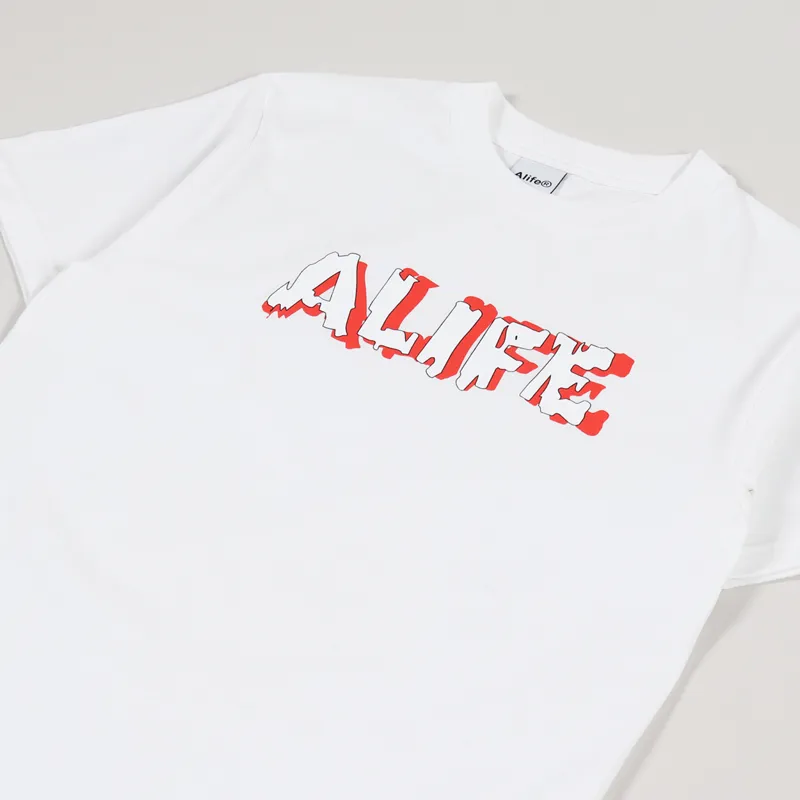 Alife Drip T Shirt White-2