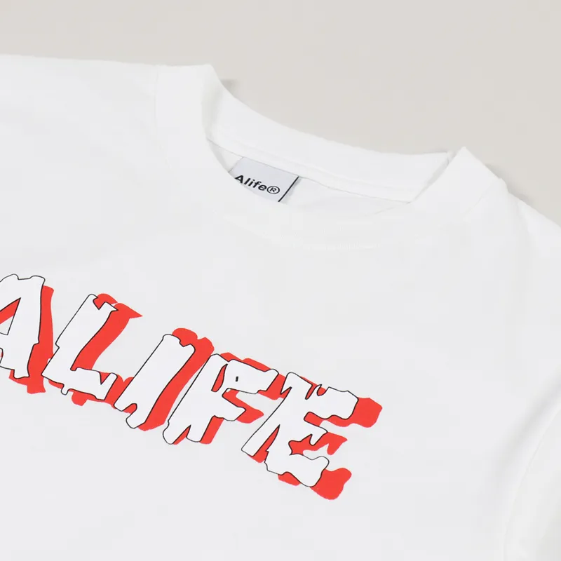 Alife Drip T Shirt White-5