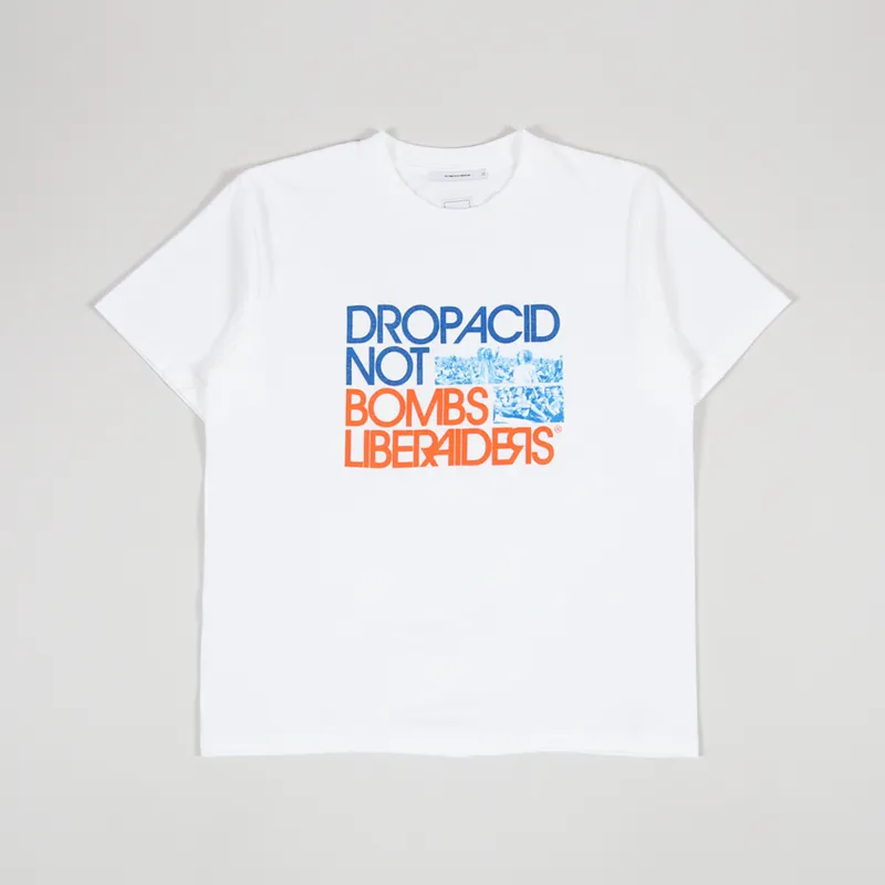 Liberaiders Drop Acid Not Bombs T Shirt White