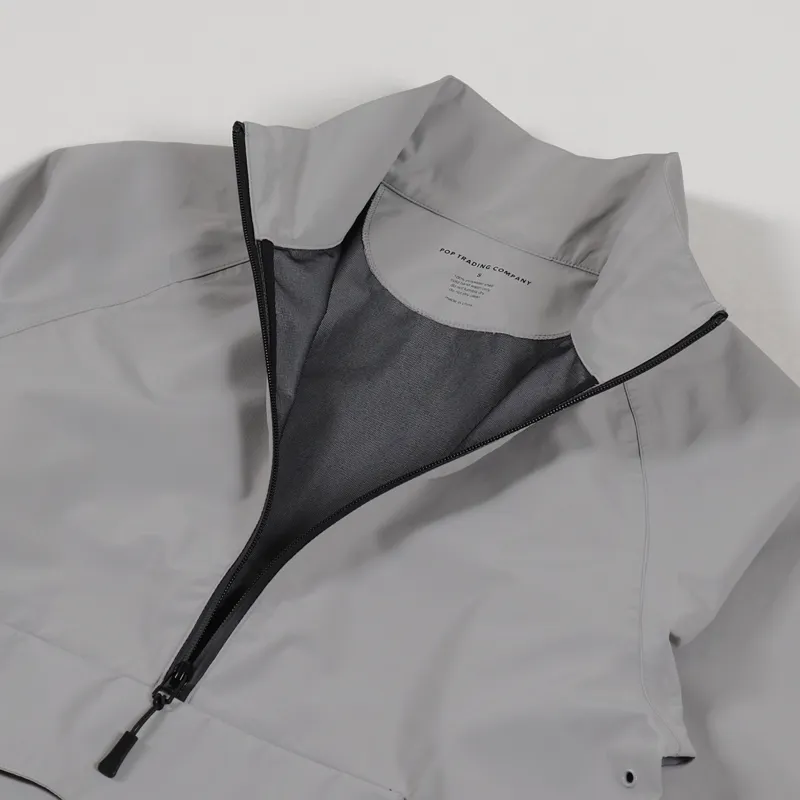 Pop Trading Company DRS Halfzip Tech Jacket Light Grey-4