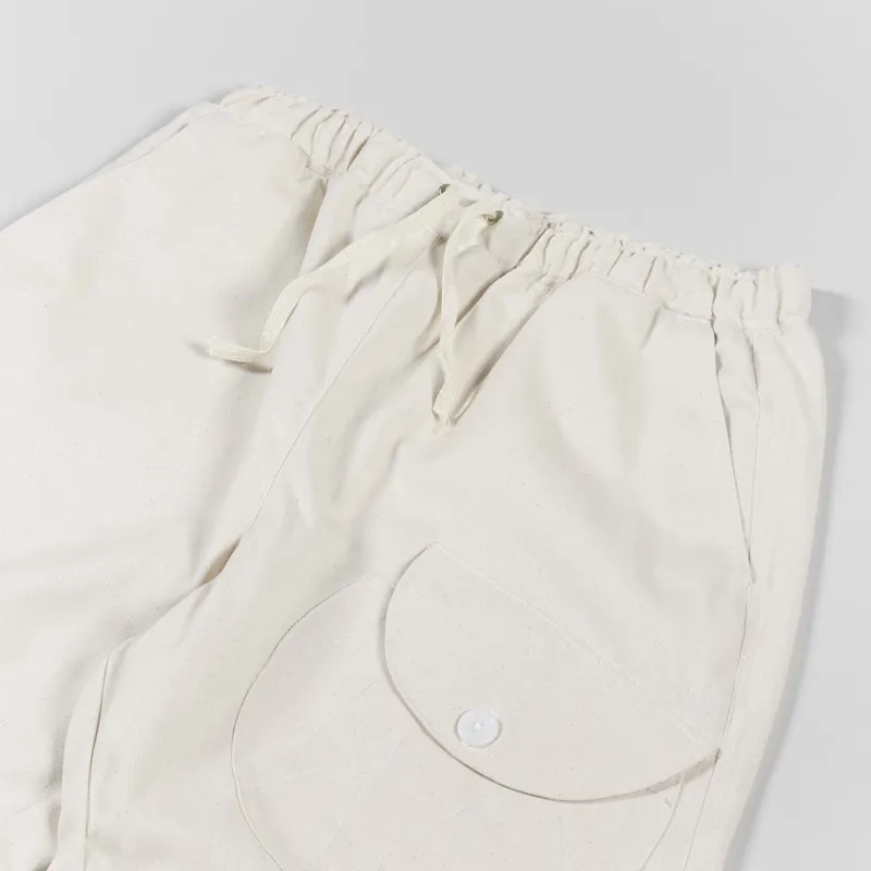 Akta Norr Drawstring Twill Shorts Natural-4