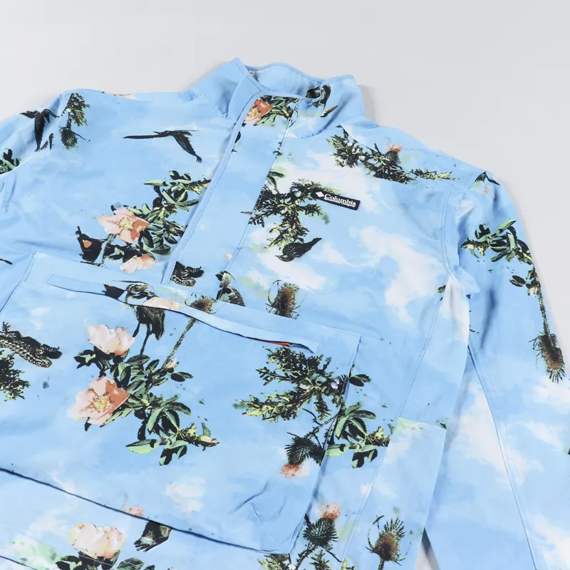 Columbia Deschutes Valley Wind Shell Jacket Vista Blue Deschutes Days Print-2