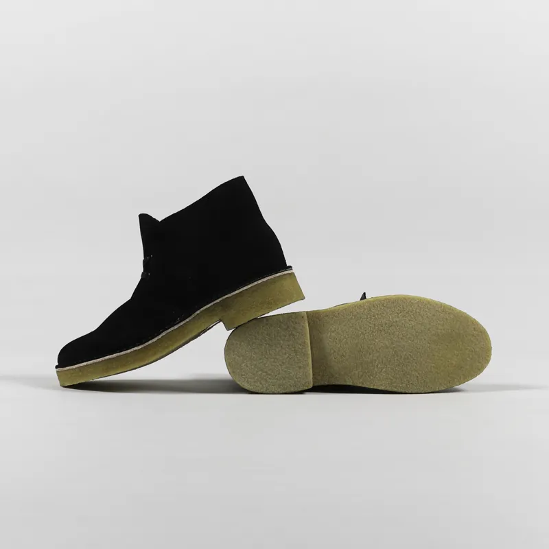 Clarks Originals Desert Boot 221 Black Suede-1