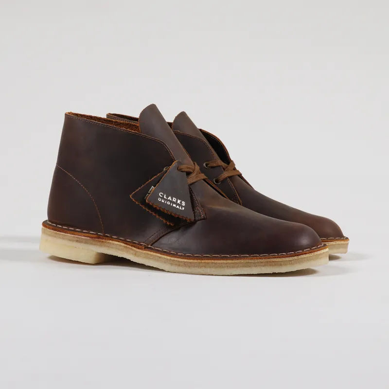 Mens Desert Boots Beeswax Leather