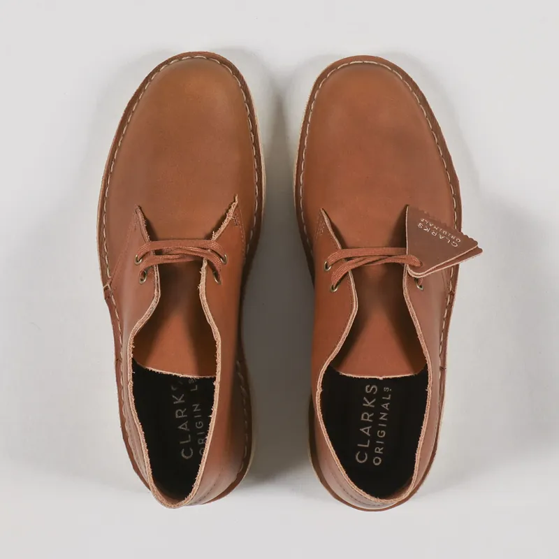 Clarks Originals Desert Boots Dark Tan Leather-3