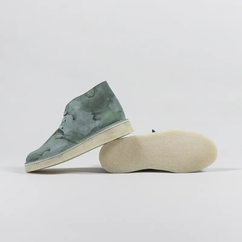 Clarks Originals Desert Coal Boots Green Camouflage-2