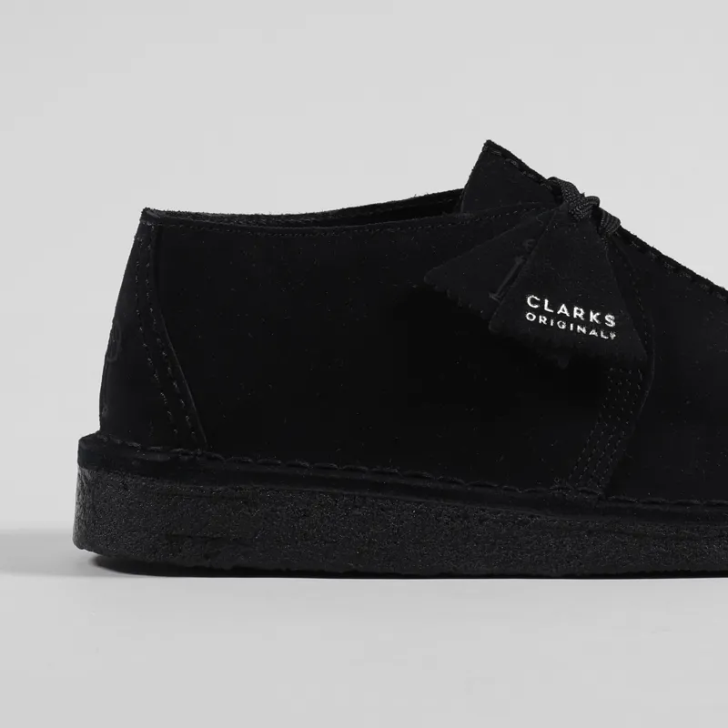 Clarks Originals Desert Trek Shoes Black Suede-5