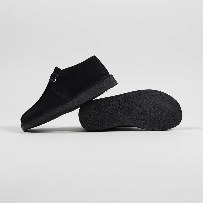 Clarks Originals Desert Trek Shoes Black Suede-1
