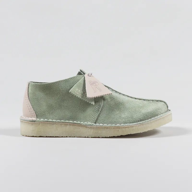Clarks Originals Desert Trek Shoes Pale Green-4