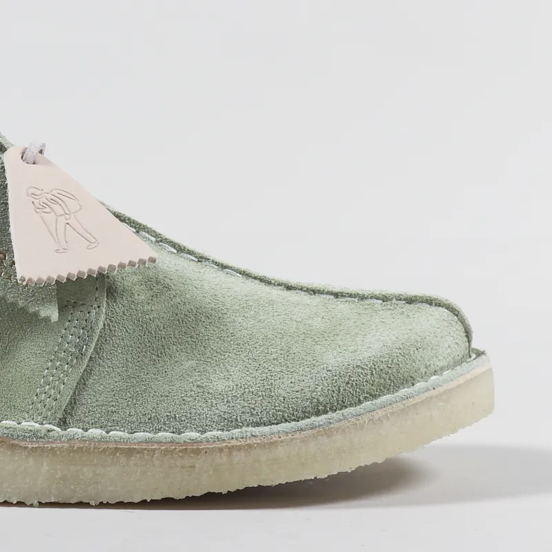 Clarks Originals Desert Trek Shoes Pale Green-6