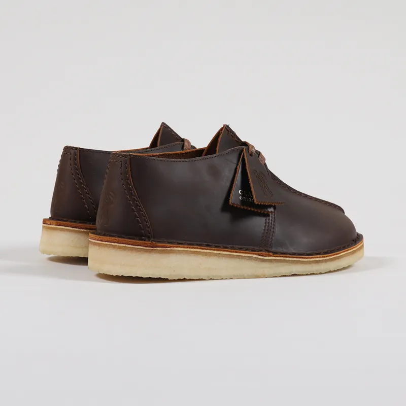 Clarks Original Desert Trek Shoes Beeswax Brown Leather