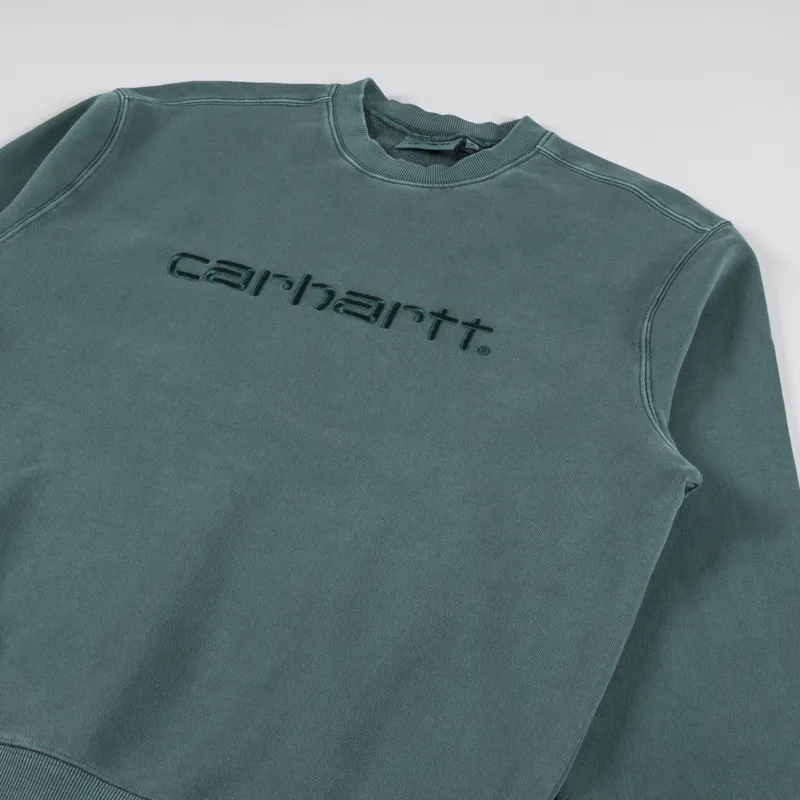 Carhartt WIP Mens Duster Crew Neck Sweatshirt Discovery Green