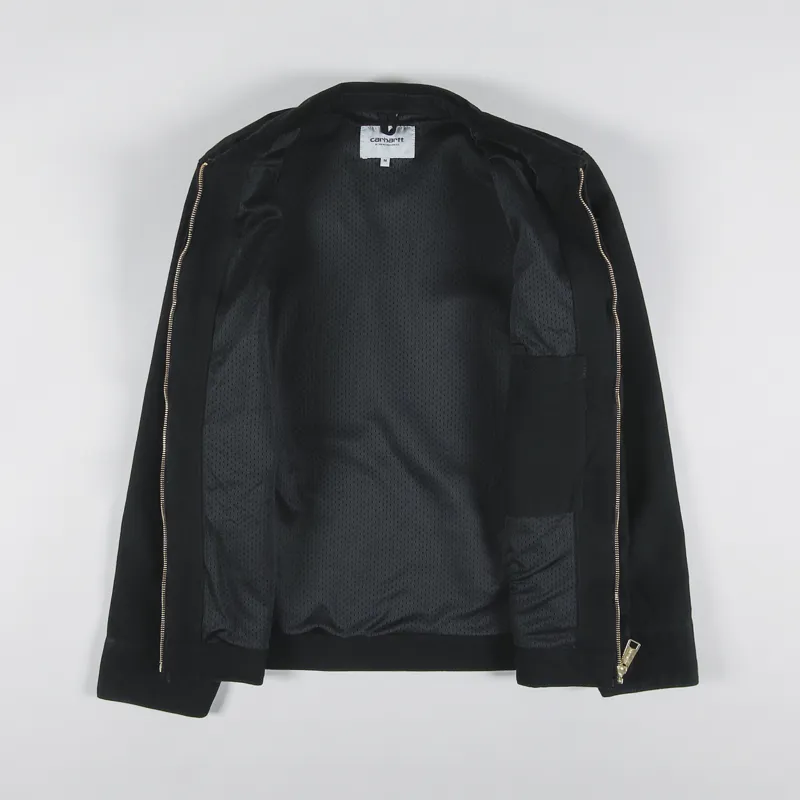 Carhartt WIP Detroit Jacket Black Rinsed-1