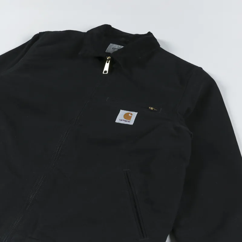 Carhartt WIP Detroit Jacket Black Rinsed-3
