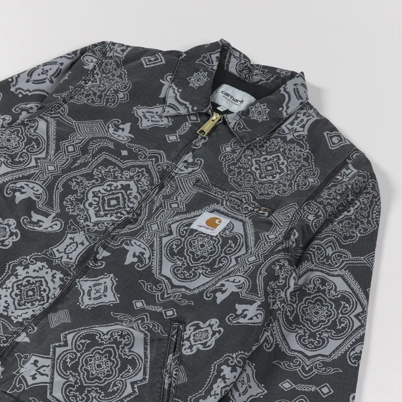 Carhartt WIP Detroit Jacket Verse Print Black-3