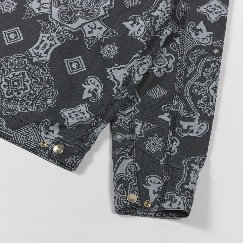 Carhartt WIP Detroit Jacket Verse Print Black-8