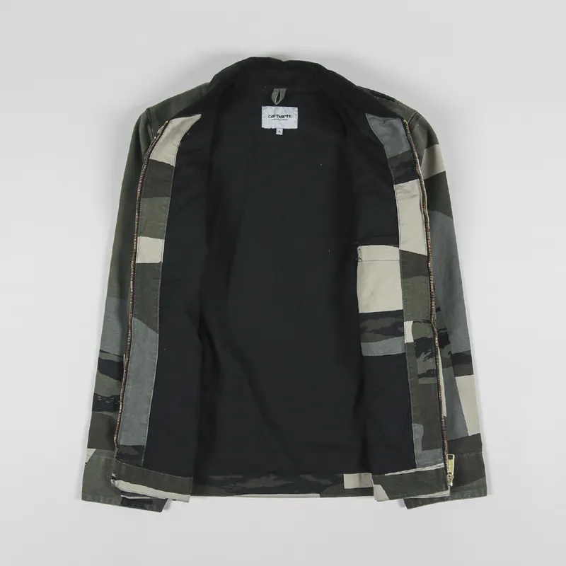 Carhartt WIP Detroit Jacket Camo Mend Black-1