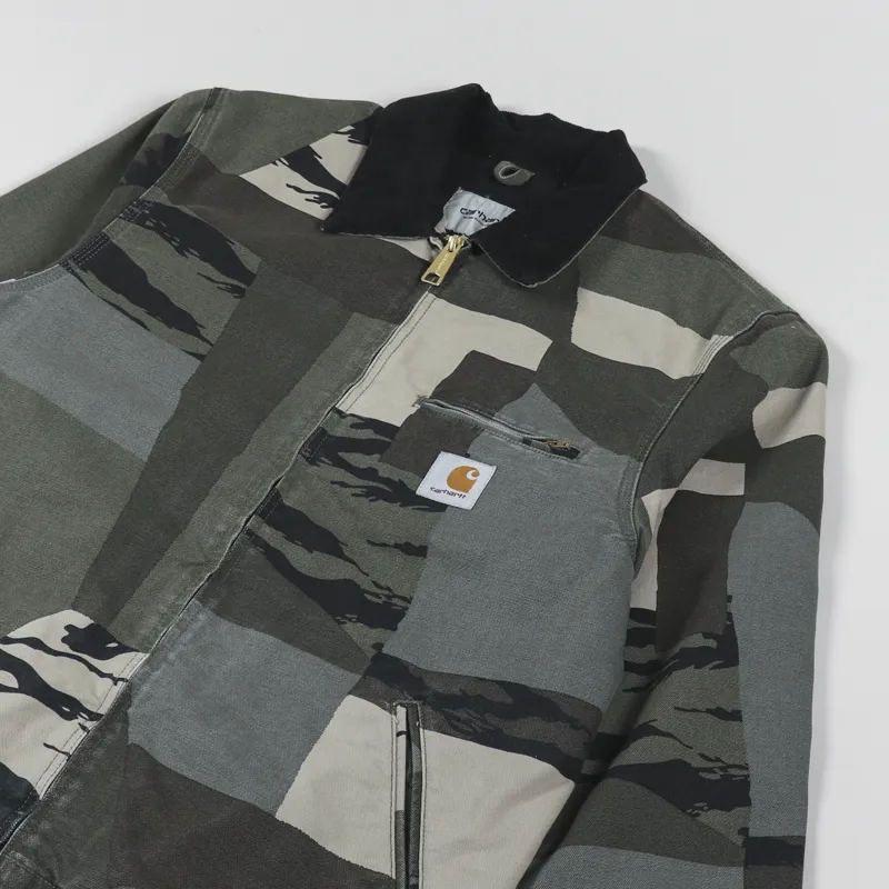 Carhartt WIP Detroit Jacket Camo Mend Black-3