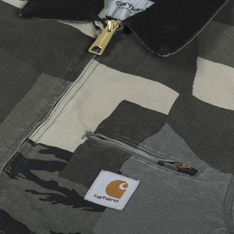 Carhartt WIP Detroit Jacket Camo Mend Black-7
