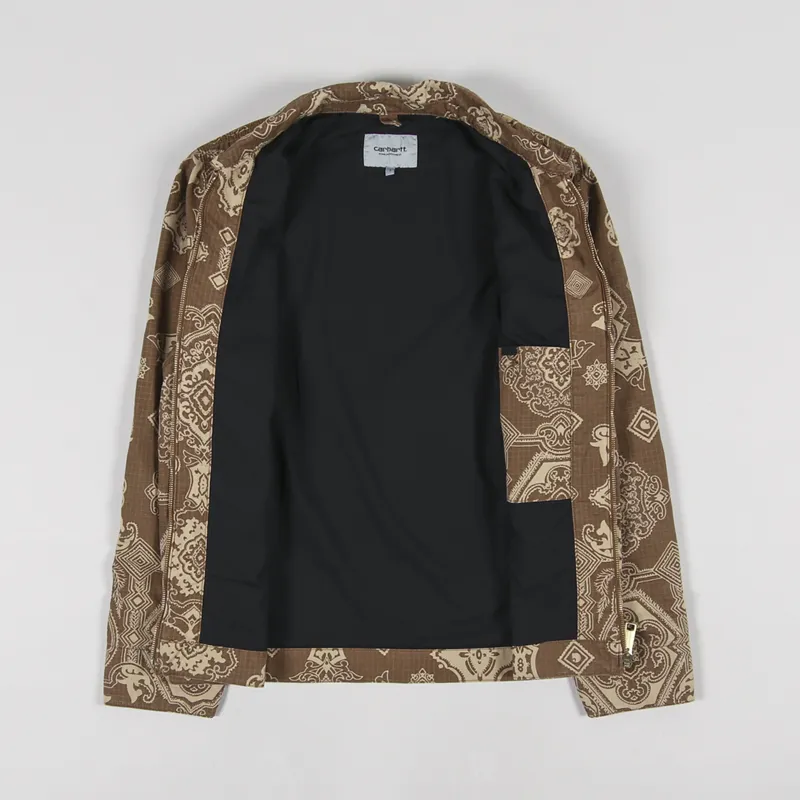 Carhartt WIP Detroit Jacket Verse Print Hamilton Brown-1