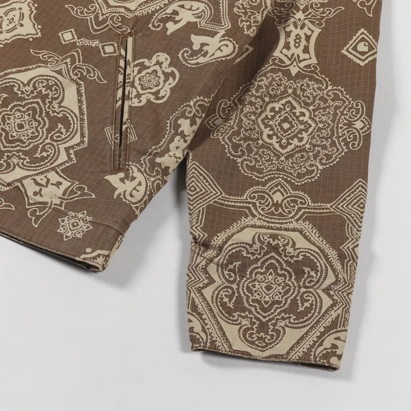 Carhartt WIP Detroit Jacket Verse Print Hamilton Brown-6