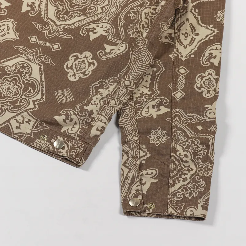 Carhartt WIP Detroit Jacket Verse Print Hamilton Brown-8