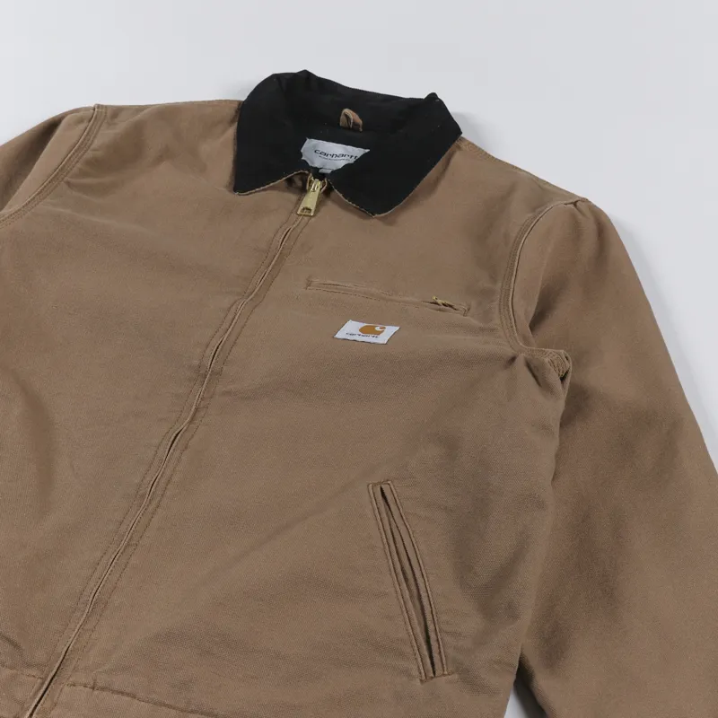 Carhartt WIP Detroit Jacket Hamilton Brown Black Rinsed-3