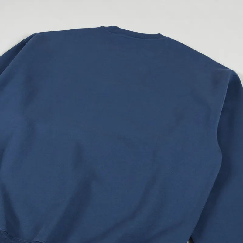 Polar Skate Co. Faces Dave Crewneck Grey Blue-5