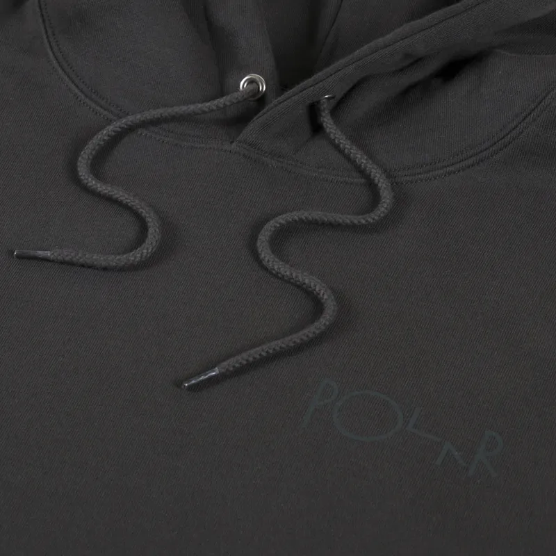 Polar Skate Co. Stroke Logo Dave Hoodie Dirty Black-3
