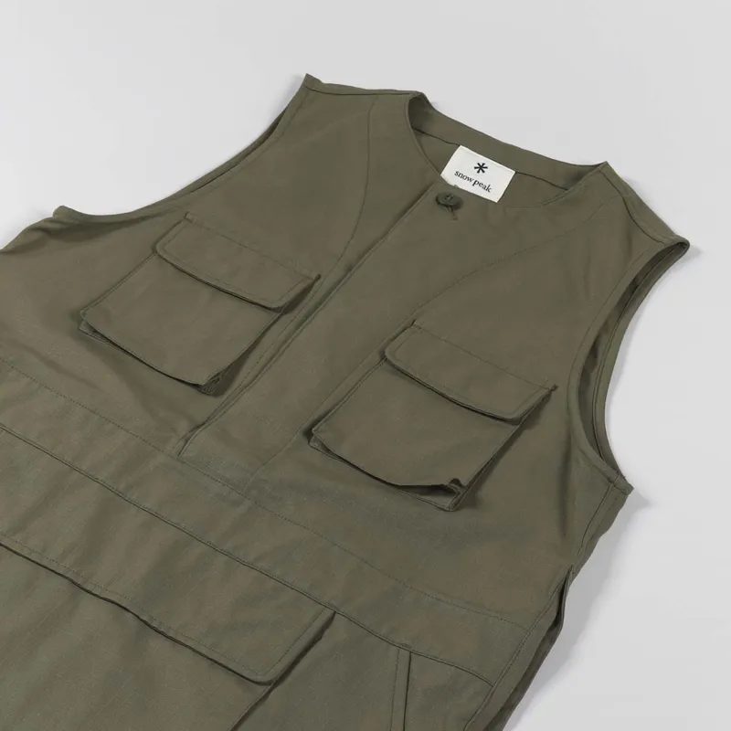Snow Peak DWR Ripstop Vest Olive-2