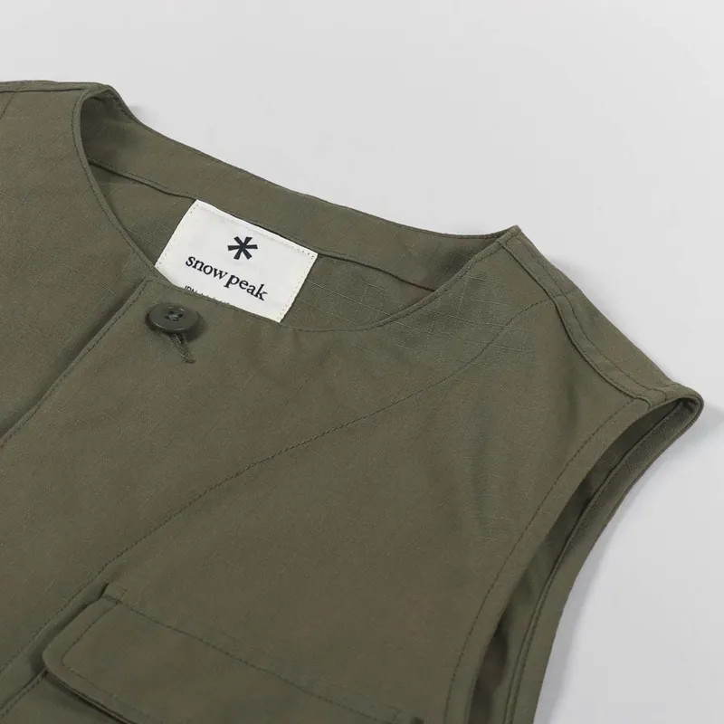 Snow Peak DWR Ripstop Vest Olive-4