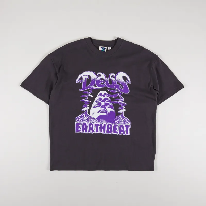 Dues Ex Machina Womens DXW Earthbeat T Shirt Anthracite