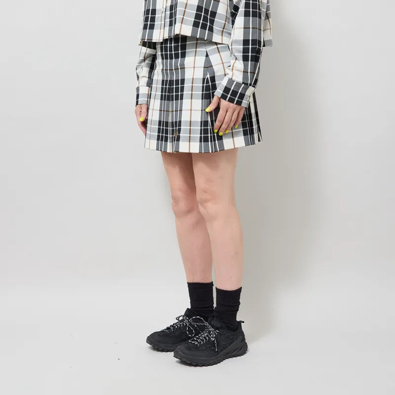 Fred Perry Womens Tartan Skirt Ecru-1