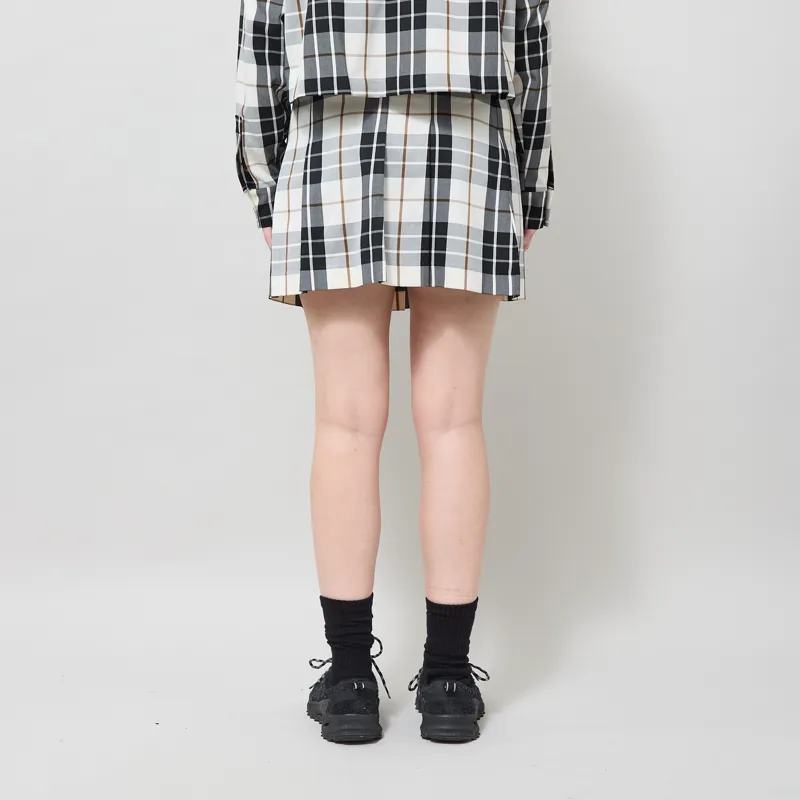 Fred Perry Womens Tartan Skirt Ecru-2