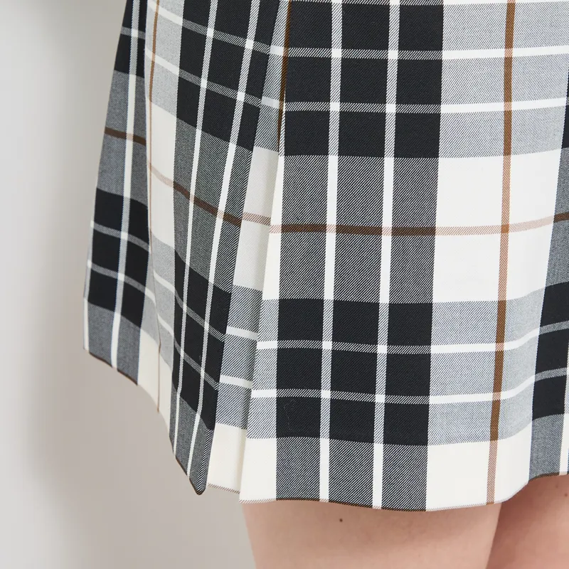 Fred Perry Womens Tartan Skirt Ecru-4
