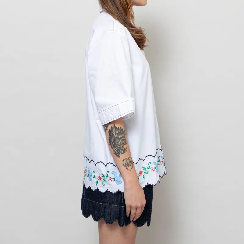 【美品】SCALLOPE EMBROIDERY OVERSIZE SHIRT UND SCALLOPE EMBROIDERY OVERSIZE SHIRT