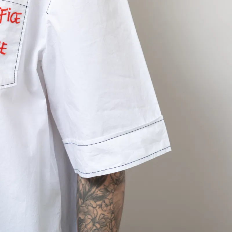 Stella Nova Womens Coloured Embroidered Oversized Shirt White-8